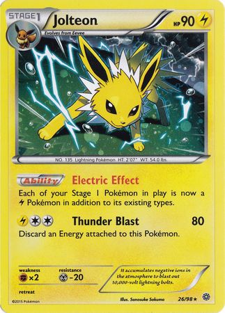 Jolteon (26/98) (Cosmos Holo) (XY: Ancient Origins) [Theme Deck Exclusive]