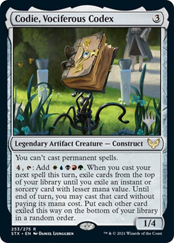 Codie, Vociferous Codex (Promo Pack) [Strixhaven: School of Mages Promo Pack]