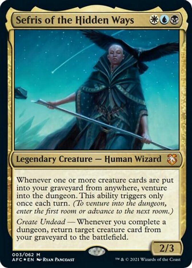 (Thick Stock Display Commander) Sefris of the Hidden Ways [Dungeons & Dragons: Adventures in the Forgotten Realms Commander]