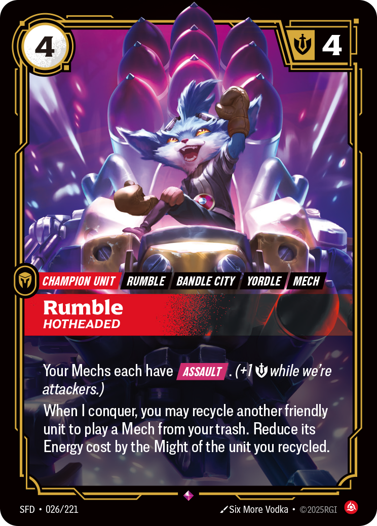 front of card Rumble, Hotheaded [Spiritforged] 026/221