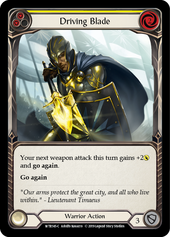Driving Blade (Yellow) [WTR145-C] (Welcome to Rathe) Alpha Print Rainbow Foil