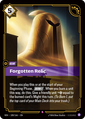 front of card Forgotten Relic [Vendetta] 108/166