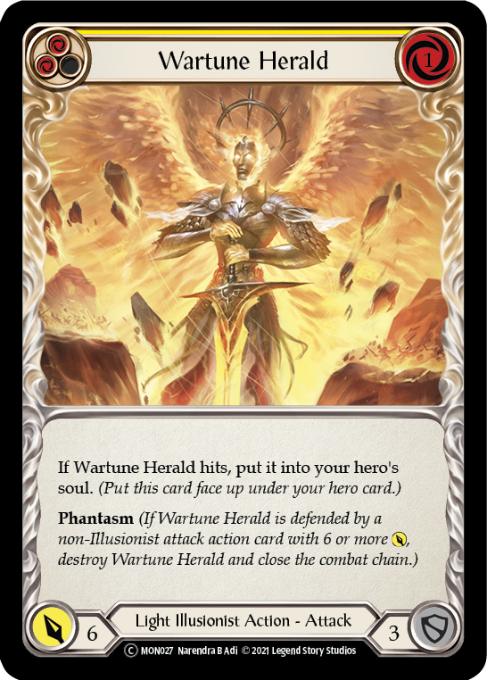 Wartune Herald (Yellow) [U-MON027-RF] (Monarch Unlimited) Unlimited Rainbow Foil