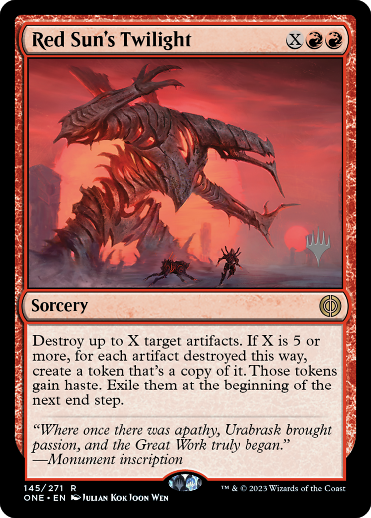Red Sun's Twilight (Promo Pack) [Phyrexia: All Will Be One Promo Pack]