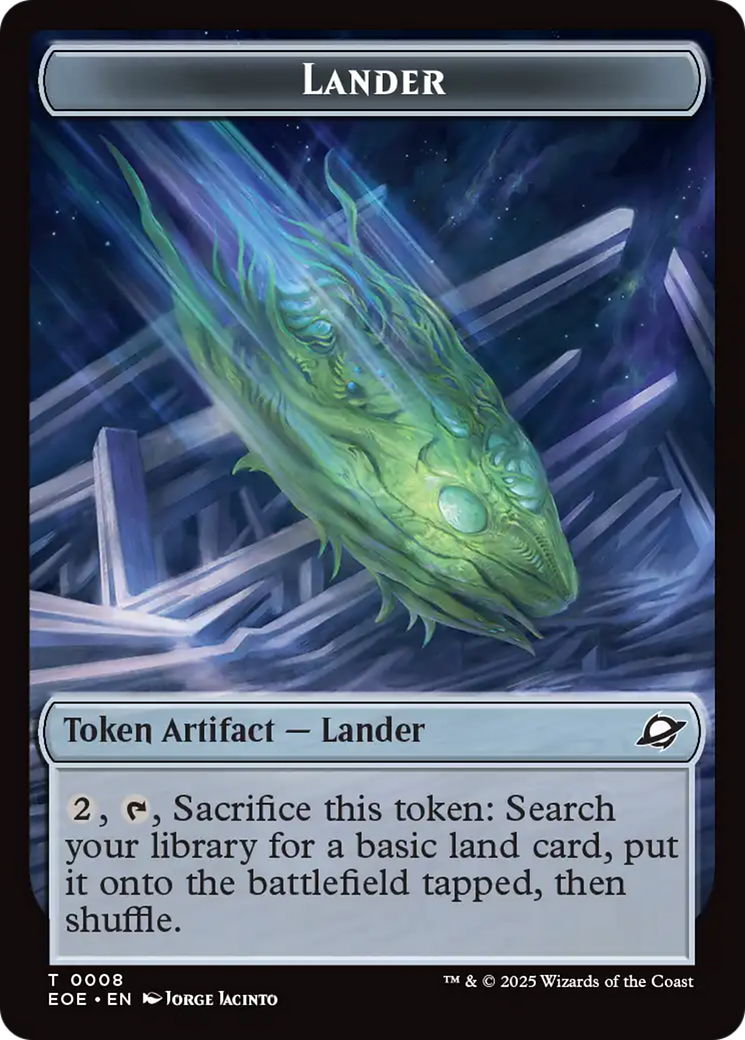 Beast (0006) // Lander Double-Sided Token [Edge of Eternities Commander Tokens]