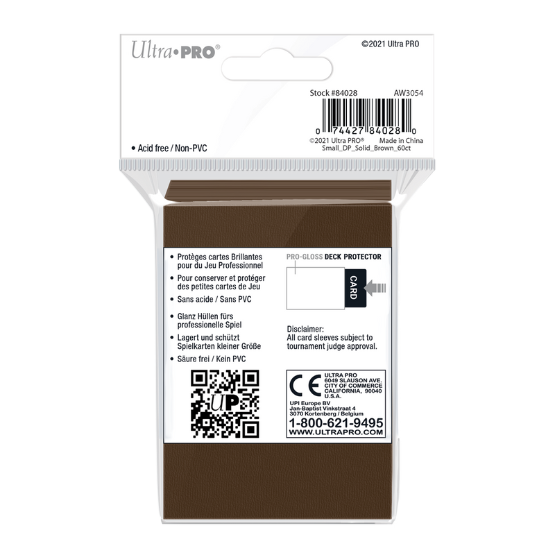 Ultra PRO: Small 60ct Sleeves - PRO-Gloss (Brown)