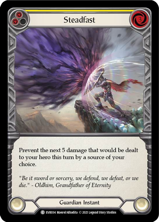 Steadfast (Yellow) [EVR034] (Everfest) 1st Edition Rainbow Foil