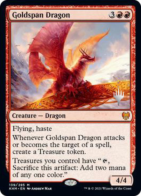 Goldspan Dragon (Promo Pack) [Kaldheim Promo Pack]