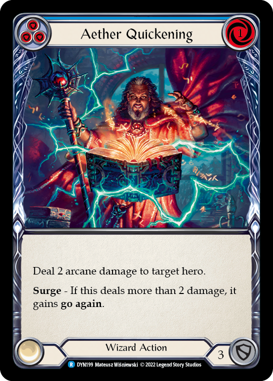 Aether Quickening (Blue) [DYN199] (Dynasty) Rainbow Foil
