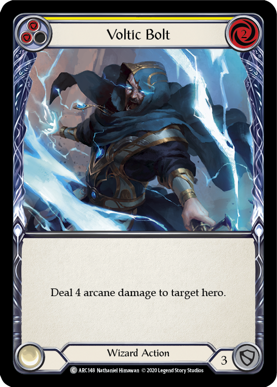 Voltic Bolt (Yellow) [U-ARC148] (Arcane Rising Unlimited) Unlimited Rainbow Foil