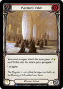Warrior's Valor (Red) [U-WTR129] (Welcome to Rathe Unlimited) Unlimited Rainbow Foil