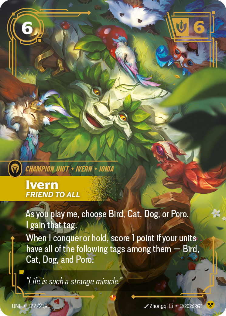 front of card Ivern, Friend to All [Unleashed] 177/219