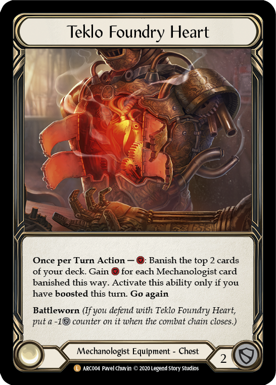 Teklo Foundry Heart [U-ARC004] (Arcane Rising Unlimited) Unlimited Rainbow Foil