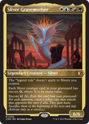 (Thick Stock Display Commander) Sliver Gravemother (Foil Etched) [Commander Masters]