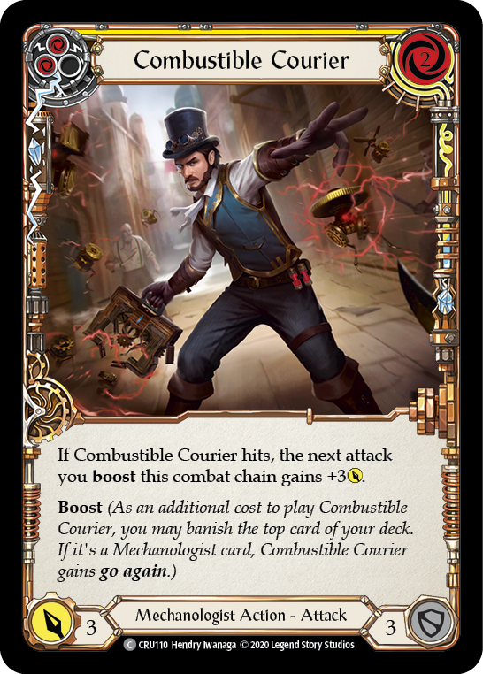 Combustible Courier (Yellow) [CRU110] (Crucible of War) 1st Edition Normal