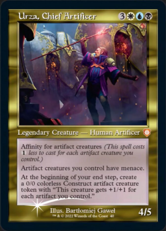 (Thick Stock Display Commander) Urza, Chief Artificer (040) (Retro) [The Brothers' War Commander]