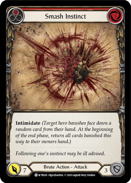 Smash Instinct (Red) [U-WTR026] (Welcome to Rathe Unlimited) Unlimited Rainbow Foil