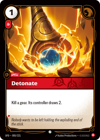 front of card Detonate [Spiritforged] 005/221