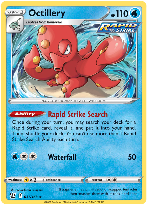 Octillery (037/163) (Sword & Shield: Battle Styles) [Theme Deck Exclusive]