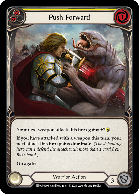 Push Forward (Yellow) [CRU095] (Crucible of War) 1st Edition Normal