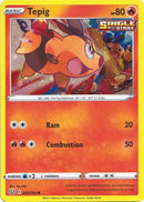 Tepig (023/163) (Cosmos Holo) (Sword & Shield: Battle Styles) [Theme Deck Exclusive]