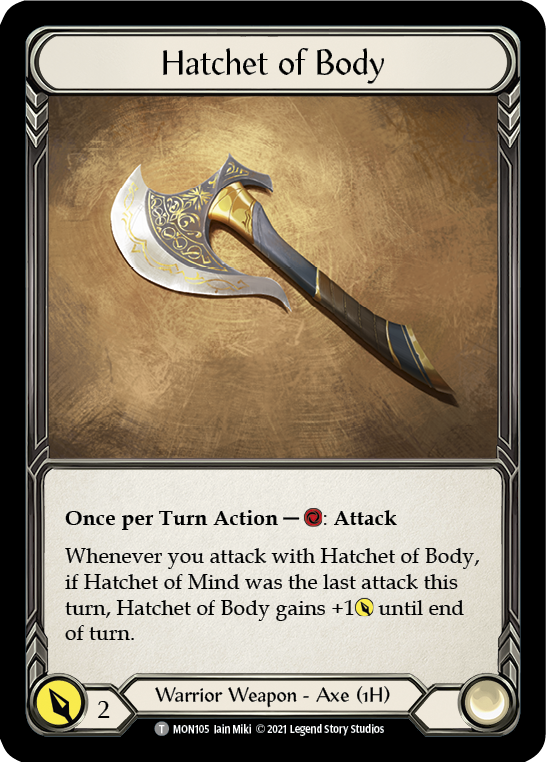 Hatchet of Body // Boltyn [MON105 // MON030] (Monarch) 1st Edition Normal