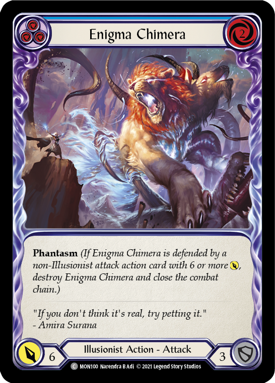 Enigma Chimera (Blue) [MON100] (Monarch) 1st Edition Normal