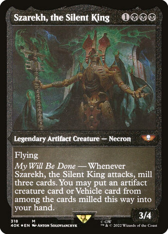 (Thick Stock Display Commander) Szarekh, the Silent King (Etched Foil) [Warhammer 40,000]
