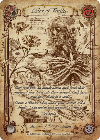 Codex of Frailty (Marvel Cold Foil) [OUT160] (Outsiders) Cold Foil