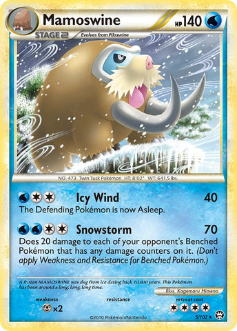 Mamoswine (5/102) (Cracked Ice Holo) (HeartGold & SoulSilver: Triumphant) [Theme Deck Exclusive]