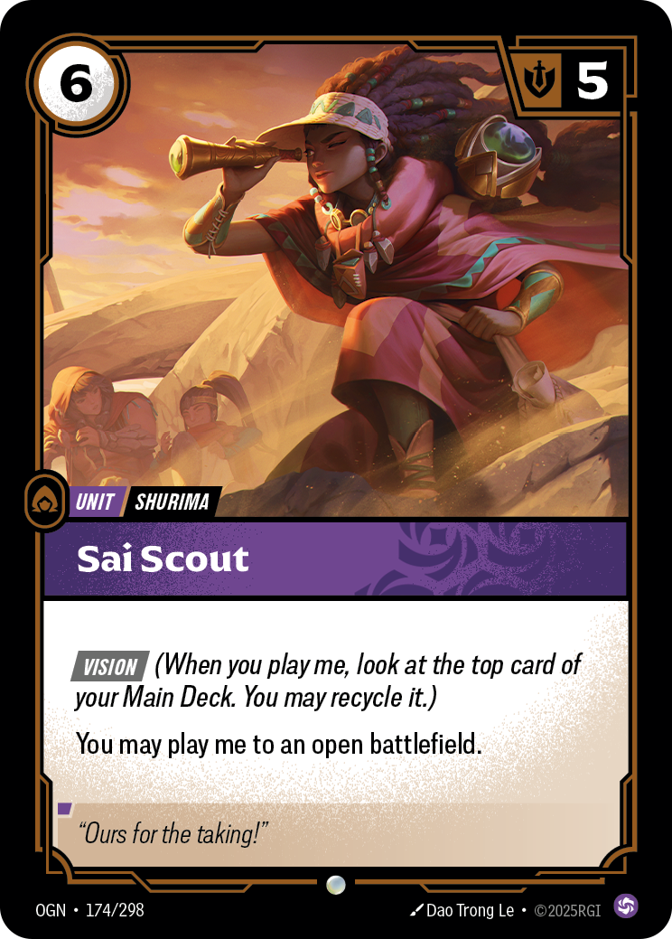 front of card Sai Scout [Origins]