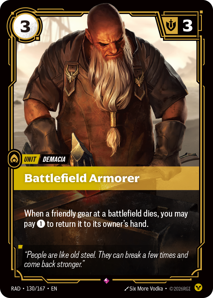 front of card Battlefield Armorer [Radiance] 130/167