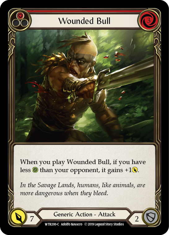 Wounded Bull (Red) [WTR200-C] (Welcome to Rathe) Alpha Print Rainbow Foil