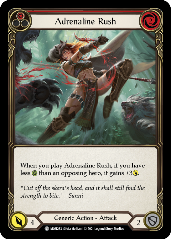 Adrenaline Rush (Red) [MON263] (Monarch) 1st Edition Normal