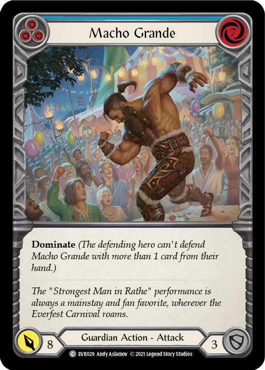 Macho Grande (Blue) [EVR029] (Everfest) 1st Edition Rainbow Foil