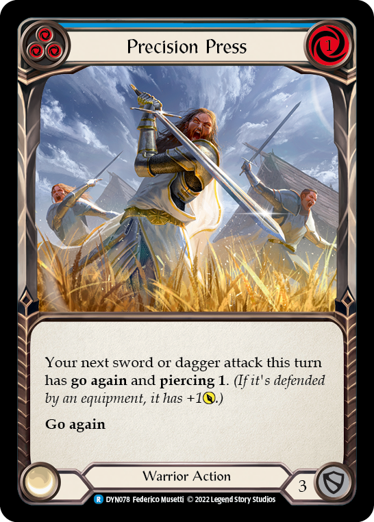Precision Press (Blue) [DYN078] (Dynasty) Rainbow Foil