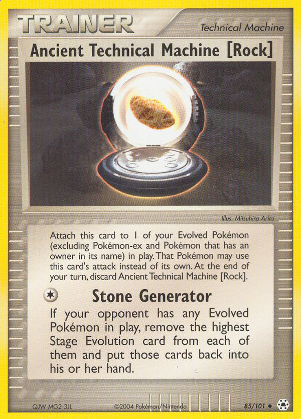 Ancient Technical Machine (Rock) (85/101) [EX: Hidden Legends]
