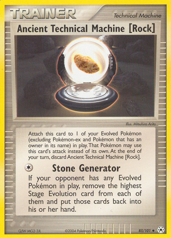 Ancient Technical Machine (Rock) (85/101) [EX: Hidden Legends]