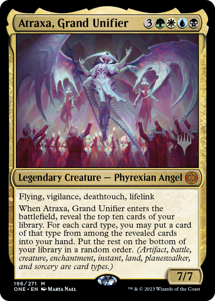 Atraxa, Grand Unifier (Promo Pack) [Phyrexia: All Will Be One Promo Pack]
