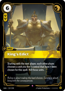 front of card King's Edict [Origins]