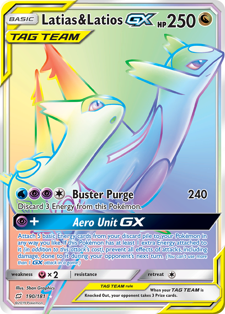 シングルカード latias&amp;Latios GX Pokemon - Latias & Latios GX 169/181 - Team Up - Full Art