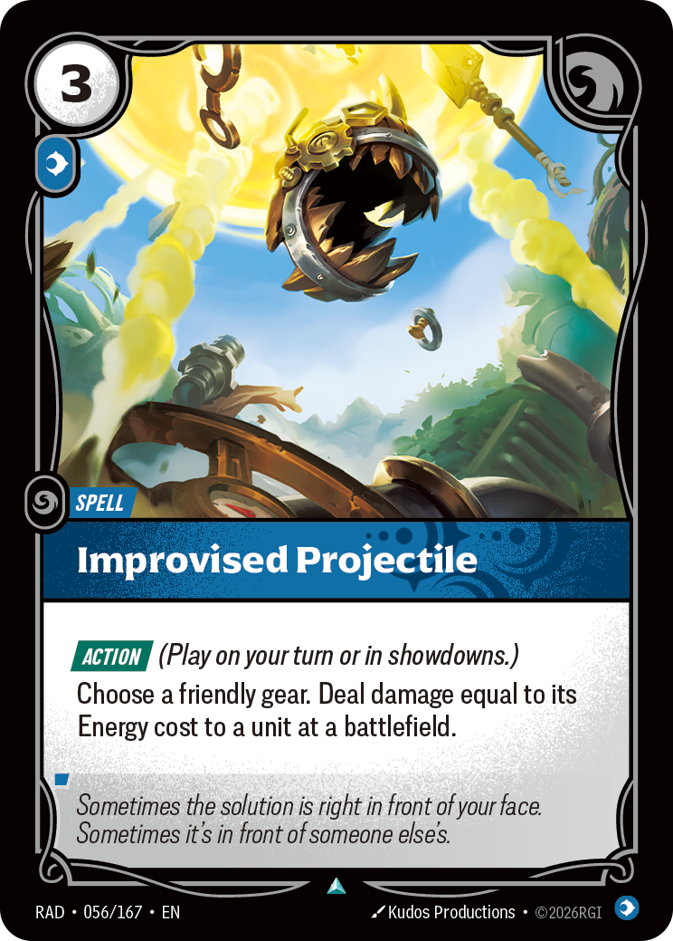 front of card Improvised Projectile [Radiance] 056/167