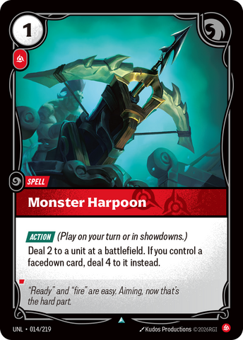 front of card Monster Harpoon [Unleashed] 014/219