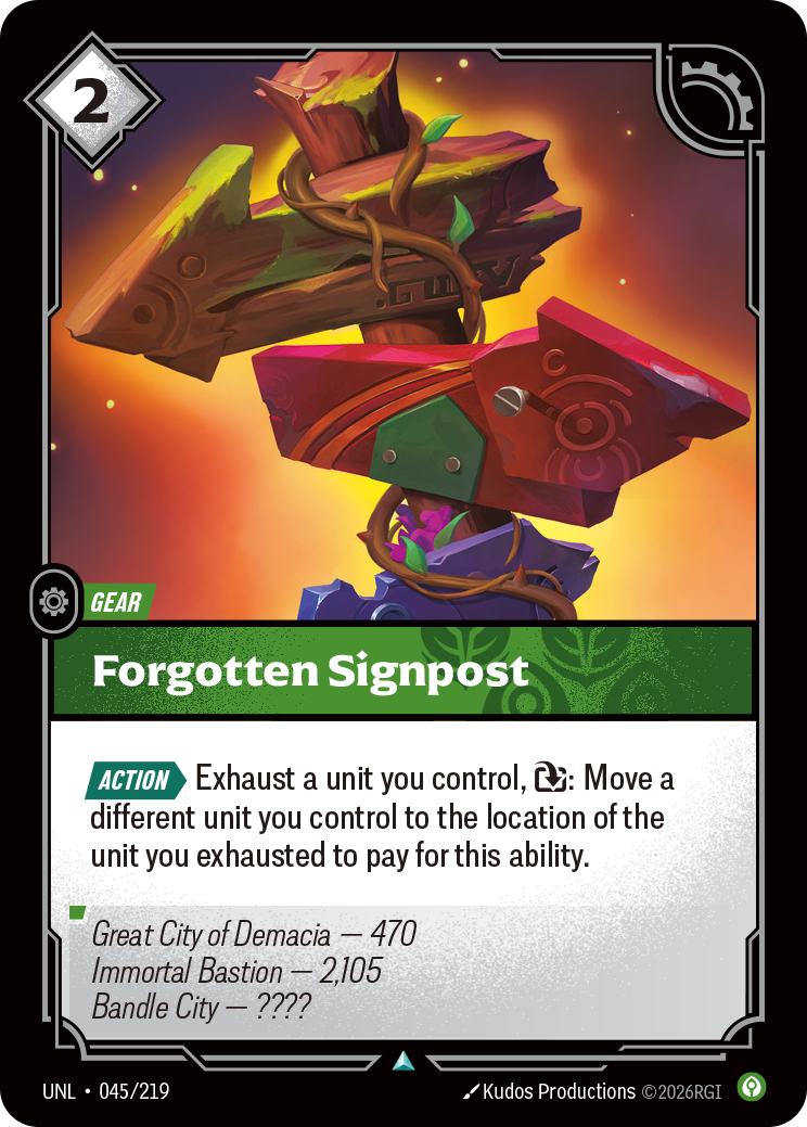 front of card Forgotten Signpost [Unleashed] 045/219