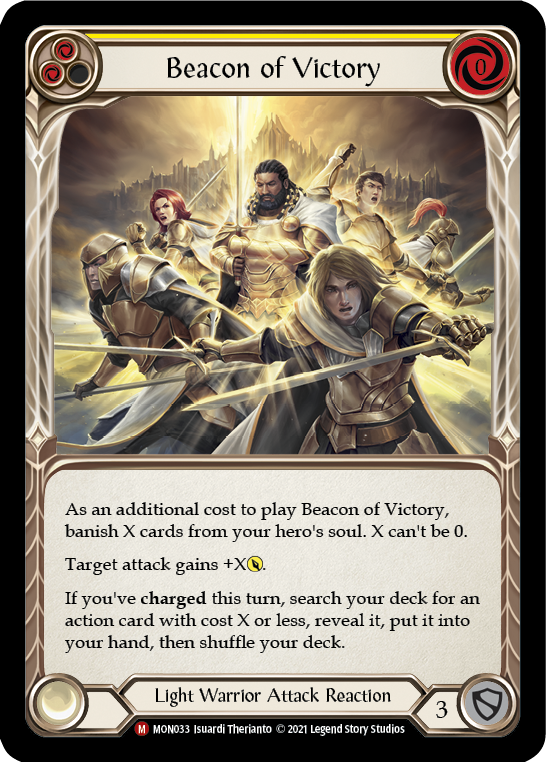 Beacon of Victory [MON033-RF] (Monarch) 1st Edition Rainbow Foil