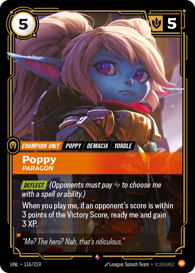 front of card Poppy, Paragon [Unleashed] 116/219