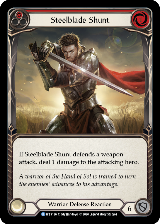 Steelblade Shunt (Red) [U-WTR126] (Welcome to Rathe Unlimited) Unlimited Rainbow Foil