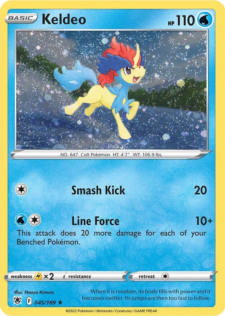 Keldeo (045/189) (Cosmos Holo) (Sword & Shield: Astral Radiance) [Theme Deck Exclusive]