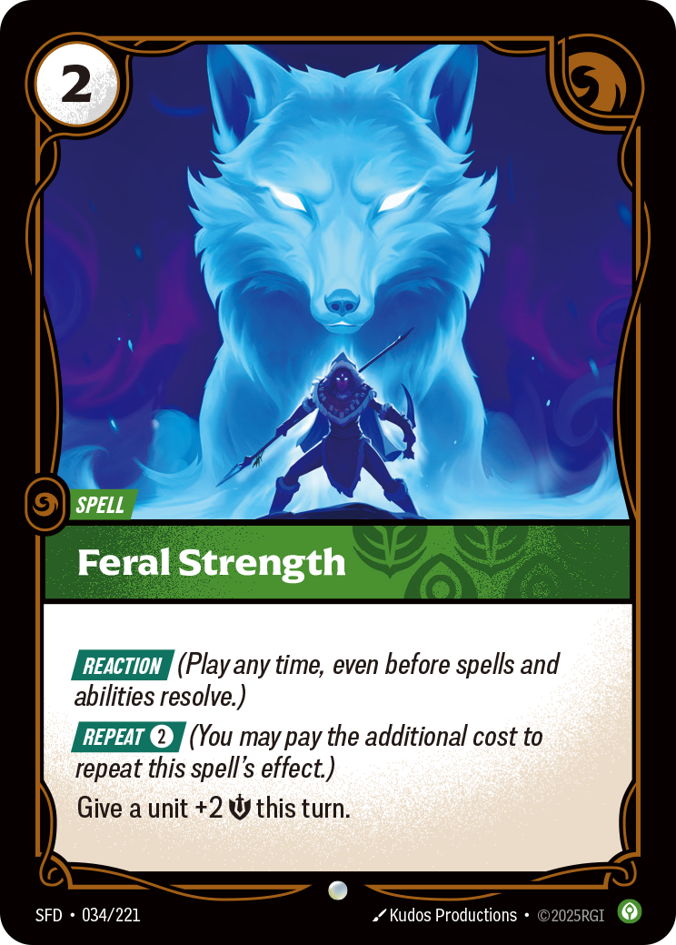 front of card Feral Strength [Spiritforged] 034/221