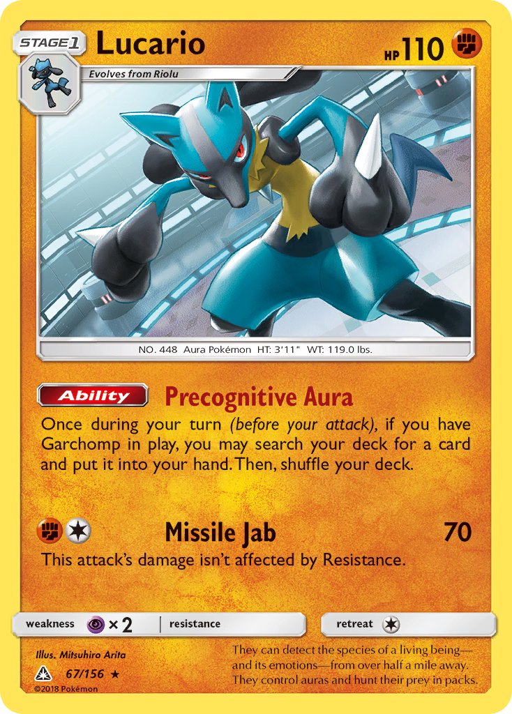 Lucario (67/156) (Sun & Moon: Ultra Prism) [Theme Deck Exclusive]